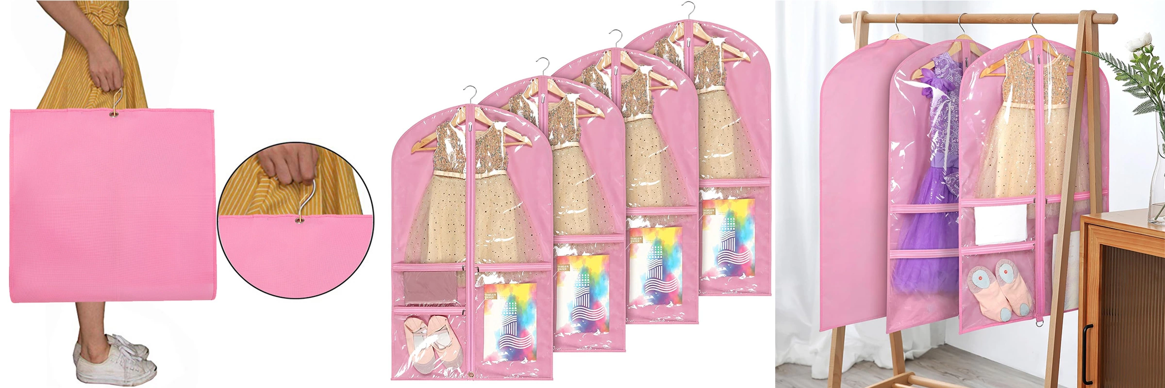 Transparent Children's Dance Skirt Dust Cover Bag