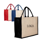 Jute Hessian Shopping Bag - Colored