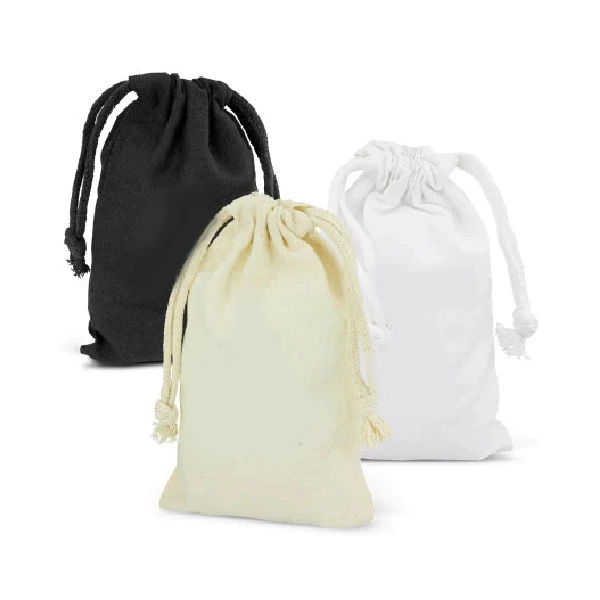 Calico/Cotton Drawstring Pouch- Small