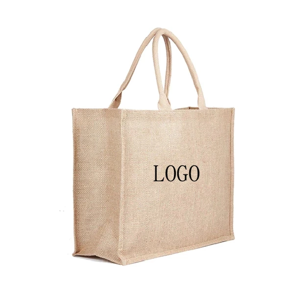 Jute Hessian Shopping Bag - Natural