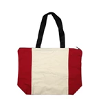 Calico/Cotton Shopper With Zip Closure