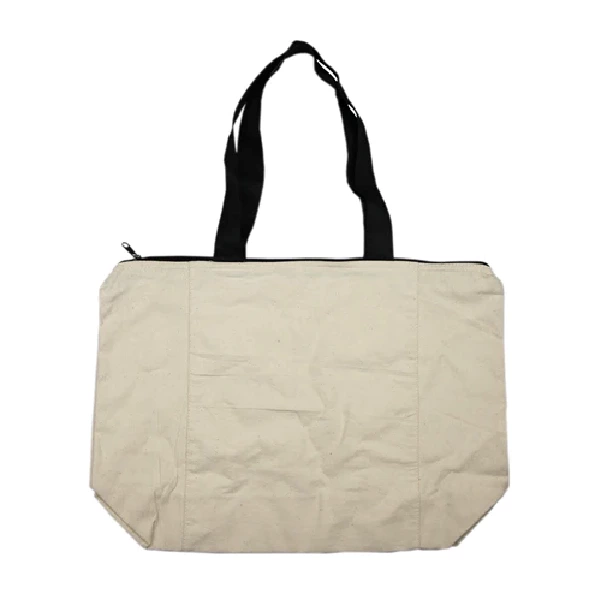 Calico/Cotton Shopper With Zip Closure