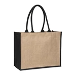 Laminated Jute Supermarket Bag - Black