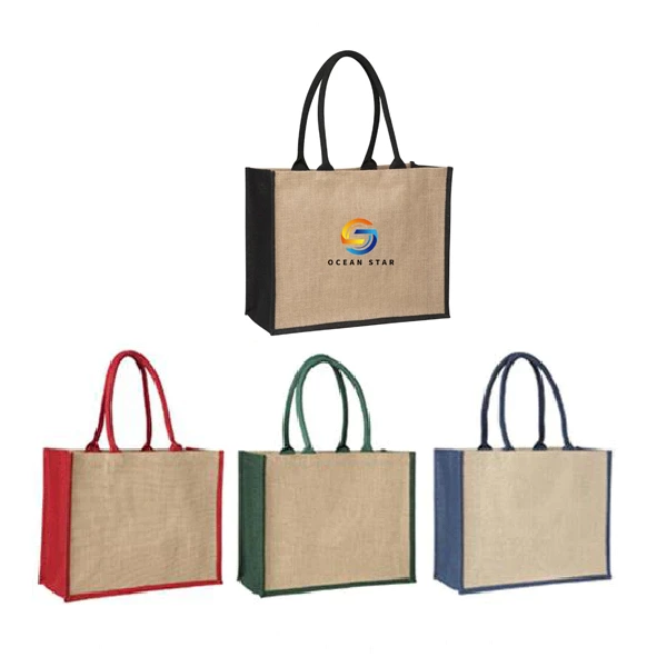 Laminated Jute Supermarket Bag - Black