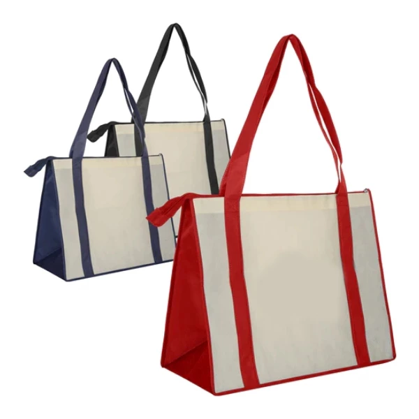 Non Woven Large Shopping With Zipper Closure