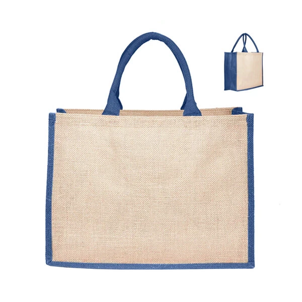 Jute Hessian Shopping Bag - Colored